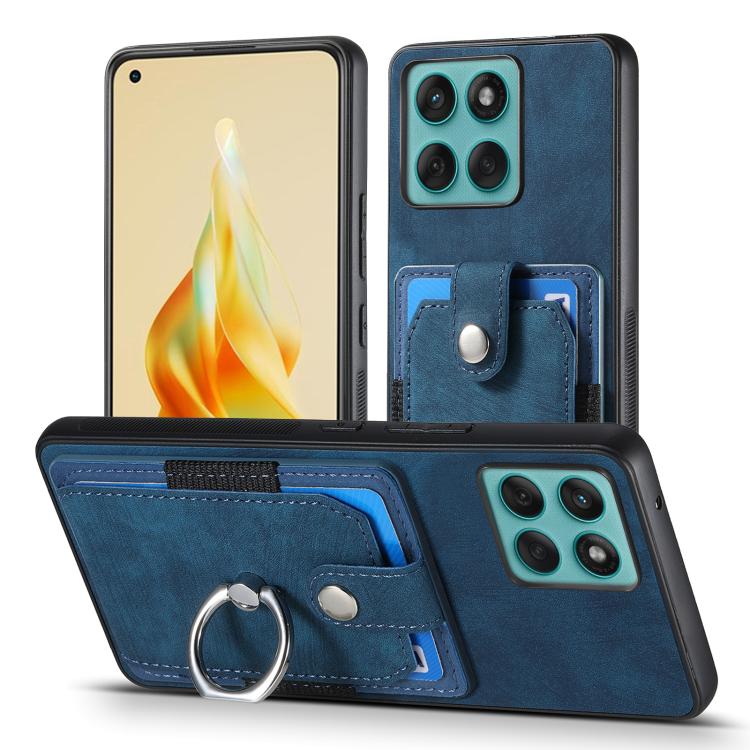 For Motorola Moto Edge 60 Fusion Retro Skin-feel Ring Card Wallet Phone Case