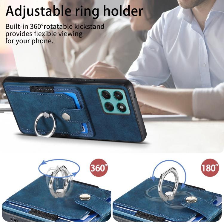 For Motorola Moto Edge 60 Fusion Retro Skin-feel Ring Card Wallet Phone Case