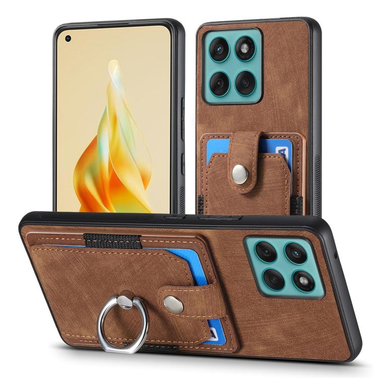 For Motorola Moto Edge 60 Fusion Retro Skin-feel Ring Card Wallet Phone Case