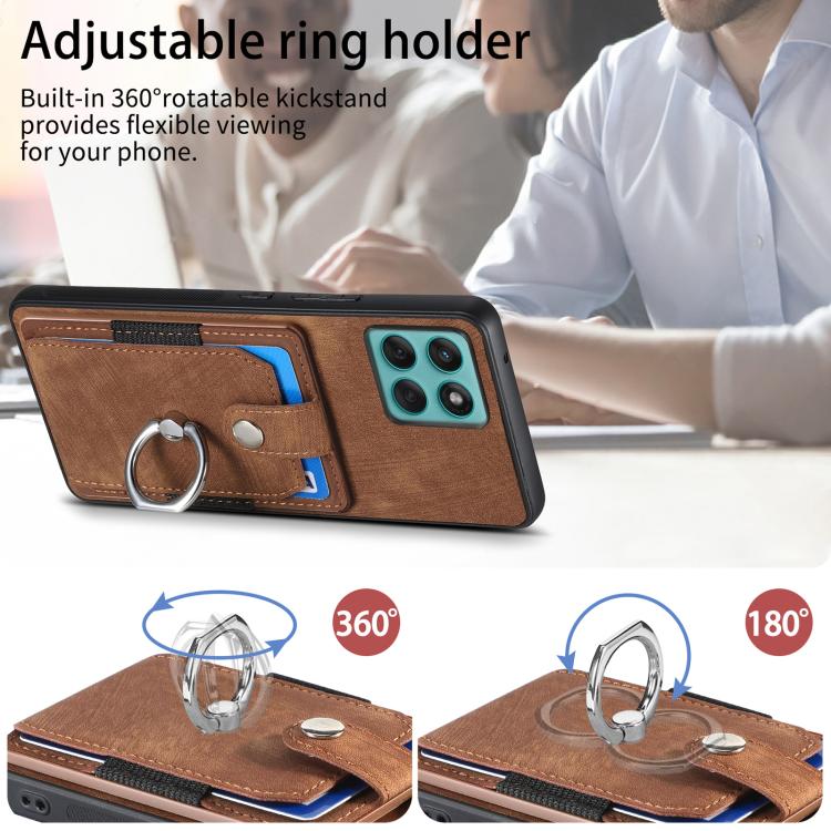 For Motorola Moto Edge 60 Fusion Retro Skin-feel Ring Card Wallet Phone Case