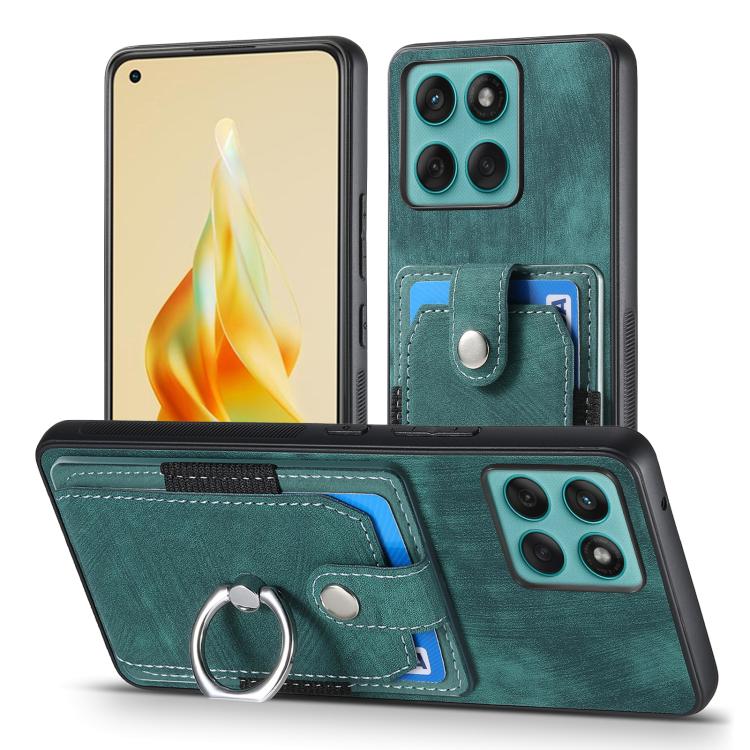 For Motorola Moto Edge 60 Fusion Retro Skin-feel Ring Card Wallet Phone Case