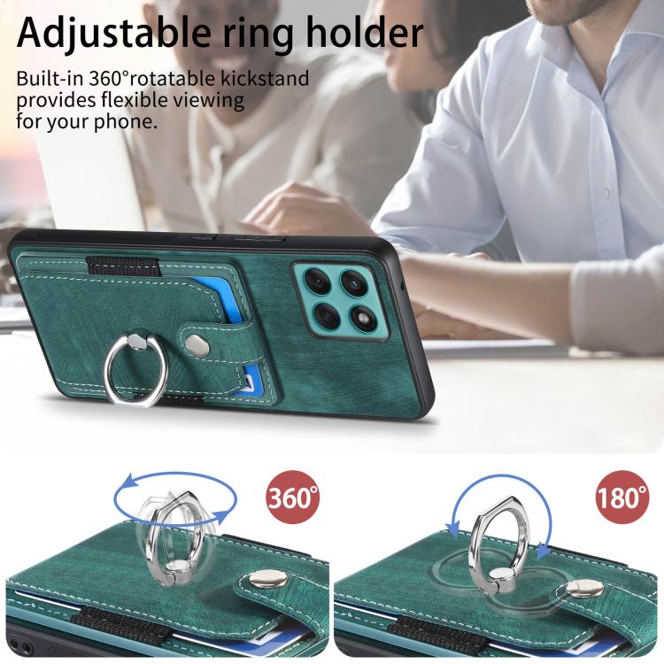 For Motorola Moto Edge 60 Fusion Retro Skin-feel Ring Card Wallet Phone Case