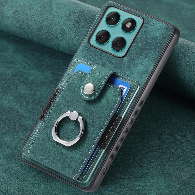 For Motorola Moto Edge 60 Fusion Retro Skin-feel Ring Card Wallet Phone Case