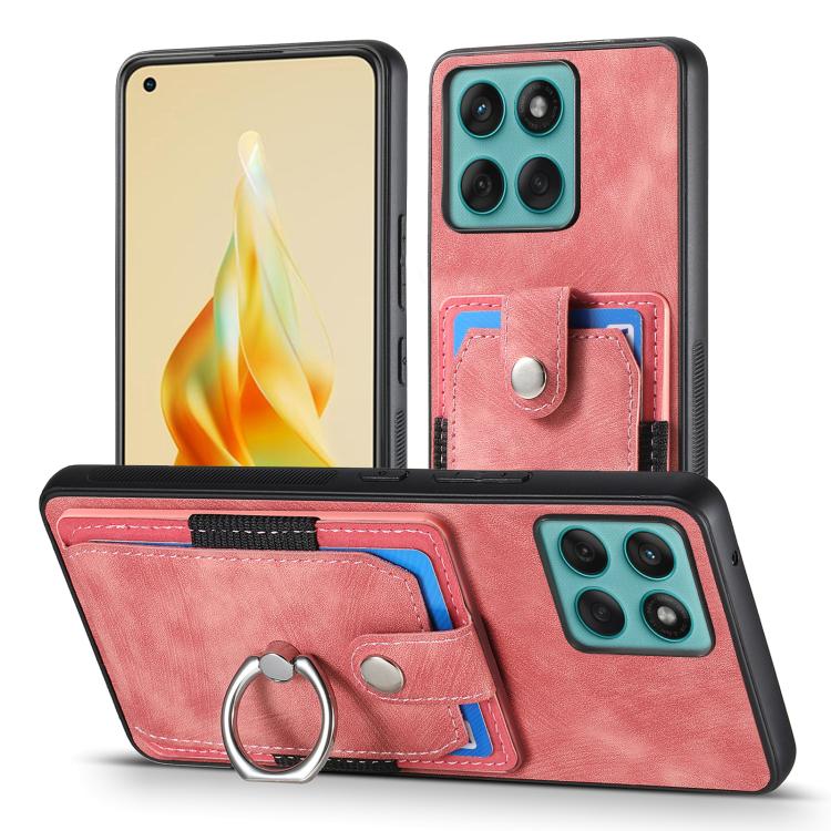 For Motorola Moto Edge 60 Fusion Retro Skin-feel Ring Card Wallet Phone Case