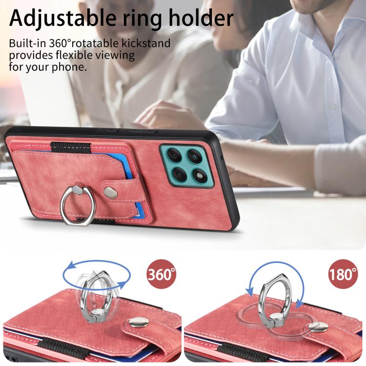 For Motorola Moto Edge 60 Fusion Retro Skin-feel Ring Card Wallet Phone Case