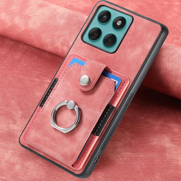 For Motorola Moto Edge 60 Fusion Retro Skin-feel Ring Card Wallet Phone Case