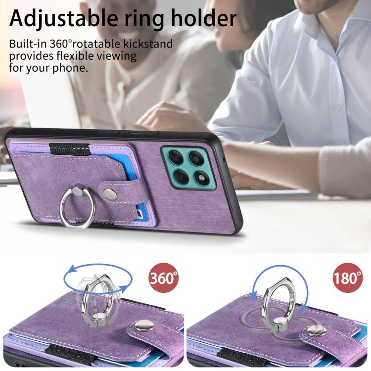 For Motorola Moto Edge 60 Fusion Retro Skin-feel Ring Card Wallet Phone Case