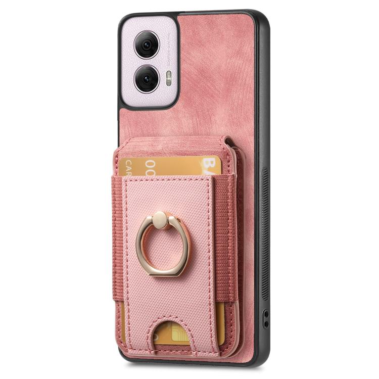 For Motorola Moto G Power 5G 2024 Retro Splitable Magnetic Stand Card Bag Leather Phone Case