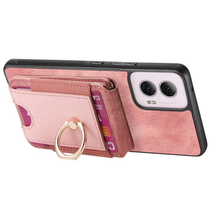 For Motorola Moto G Power 5G 2024 Retro Splitable Magnetic Stand Card Bag Leather Phone Case
