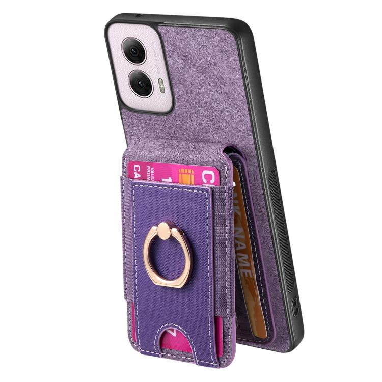For Motorola Moto G Power 5G 2024 Retro Splitable Magnetic Stand Card Bag Leather Phone Case