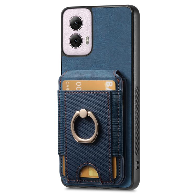 For Motorola Moto G Power 5G 2024 Retro Splitable Magnetic Stand Card Bag Leather Phone Case