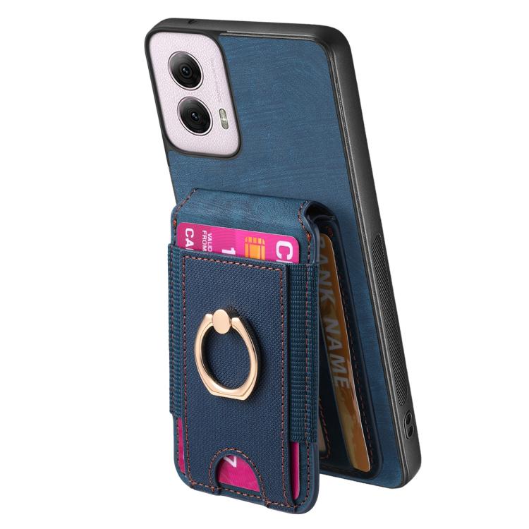 For Motorola Moto G Power 5G 2024 Retro Splitable Magnetic Stand Card Bag Leather Phone Case