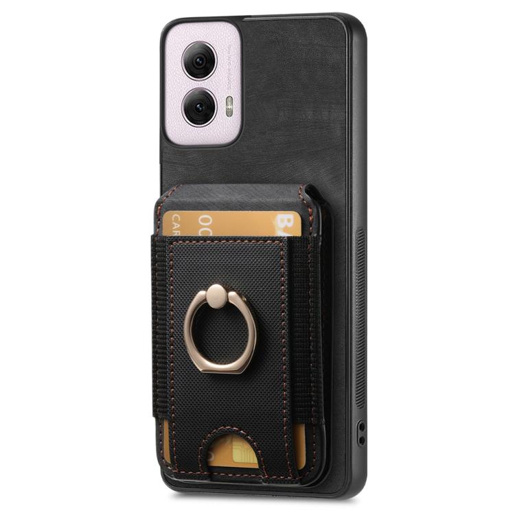 For Motorola Moto G Power 5G 2024 Retro Splitable Magnetic Stand Card Bag Leather Phone Case