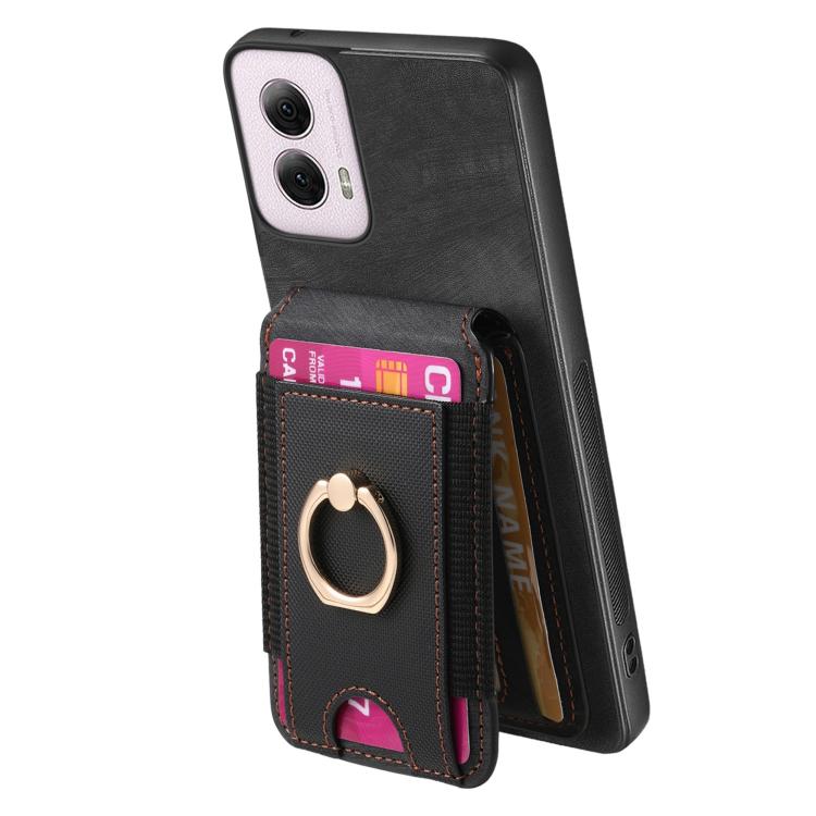 For Motorola Moto G Power 5G 2024 Retro Splitable Magnetic Stand Card Bag Leather Phone Case