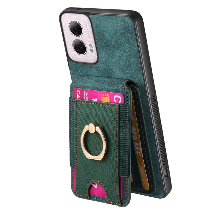 For Motorola Moto G Power 5G 2024 Retro Splitable Magnetic Stand Card Bag Leather Phone Case
