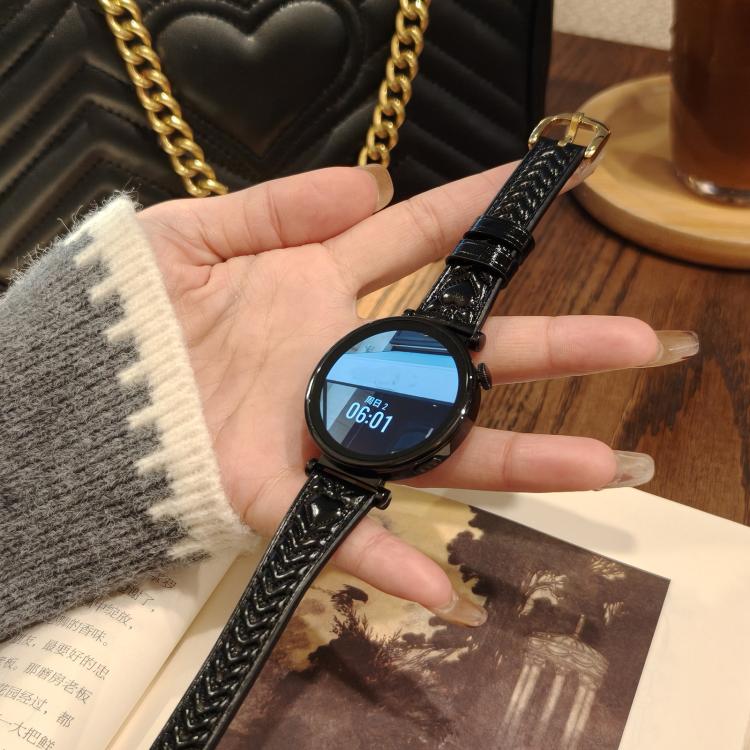 For Garmin Venu 3 Heart-Shaped Embossed 22mm Leather Watch Band