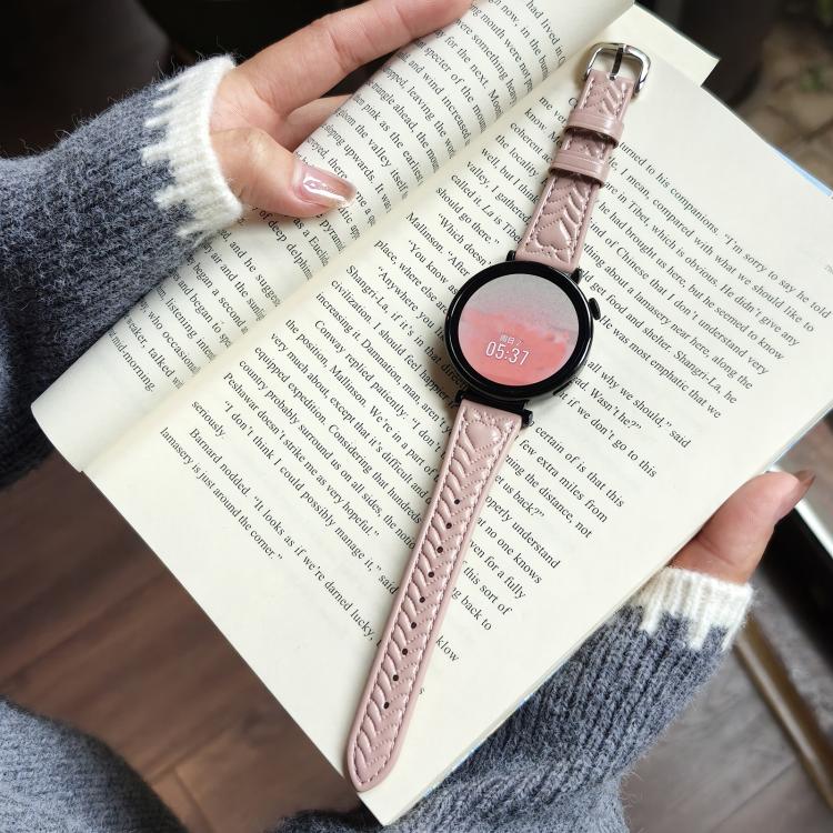 For Garmin Venu 3 Heart-Shaped Embossed 22mm Leather Watch Band