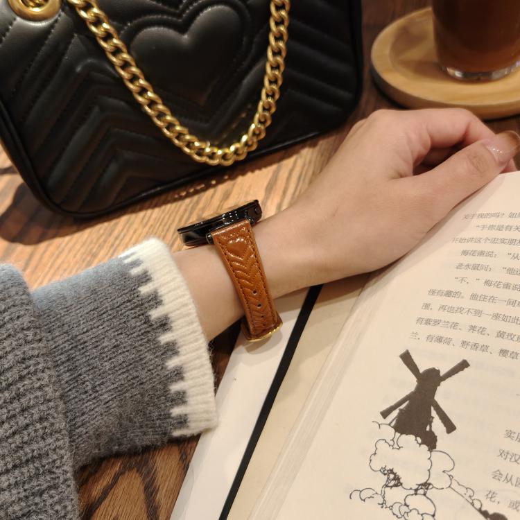 For COROS Pace 3 Heart-Shaped Embossed 22mm Leather Watch Band
