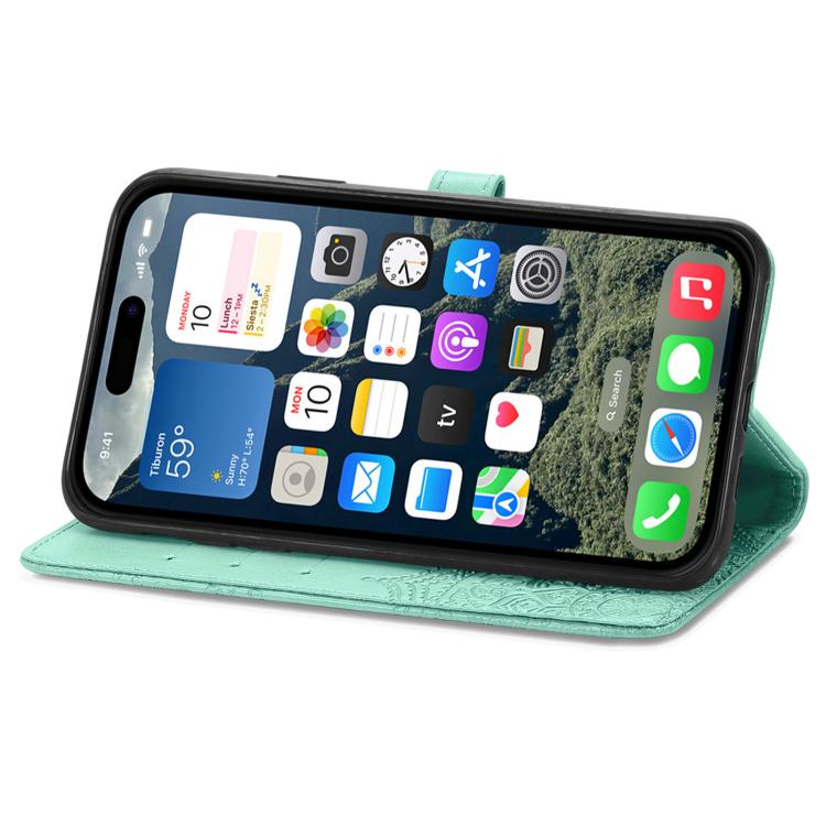 For iPhone 17e / 16e Mandala Flower Embossed Leather Phone Case