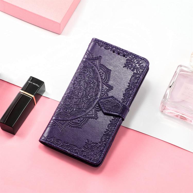For iPhone 17 Mandala Flower Embossed Leather Phone Case