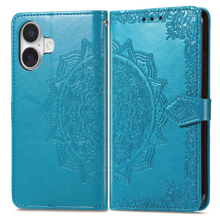 For iPhone 17 Mandala Flower Embossed Leather Phone Case