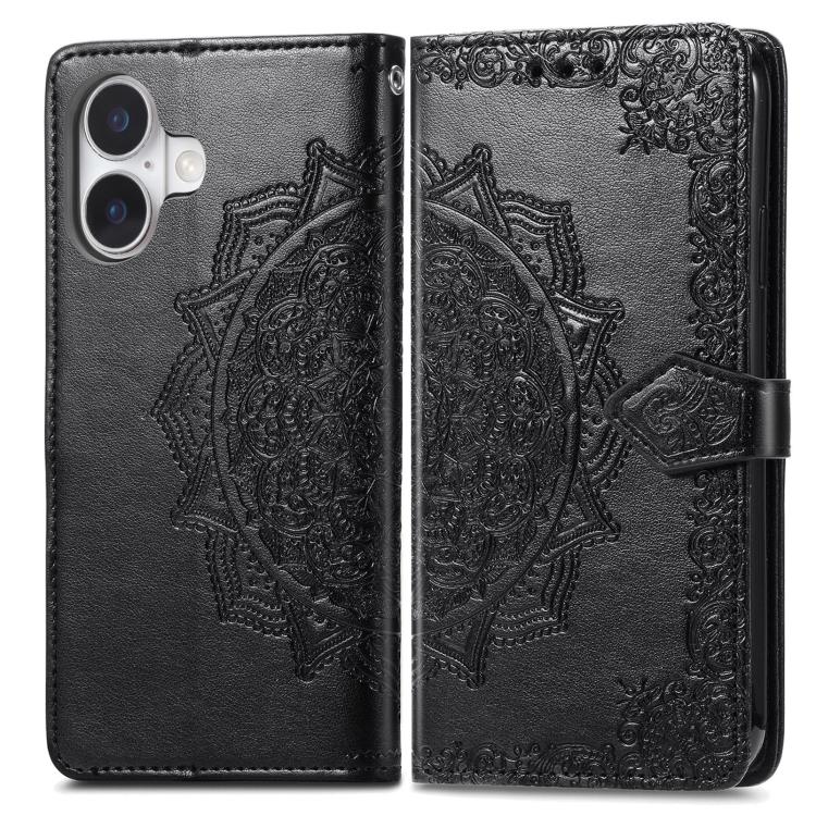 For iPhone 17 Mandala Flower Embossed Leather Phone Case