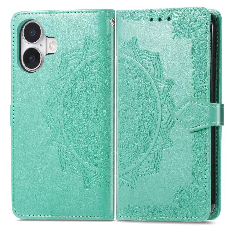 For iPhone 17 Mandala Flower Embossed Leather Phone Case