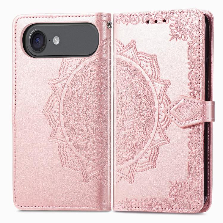 For iPhone Air Mandala Flower Embossed Leather Phone Case