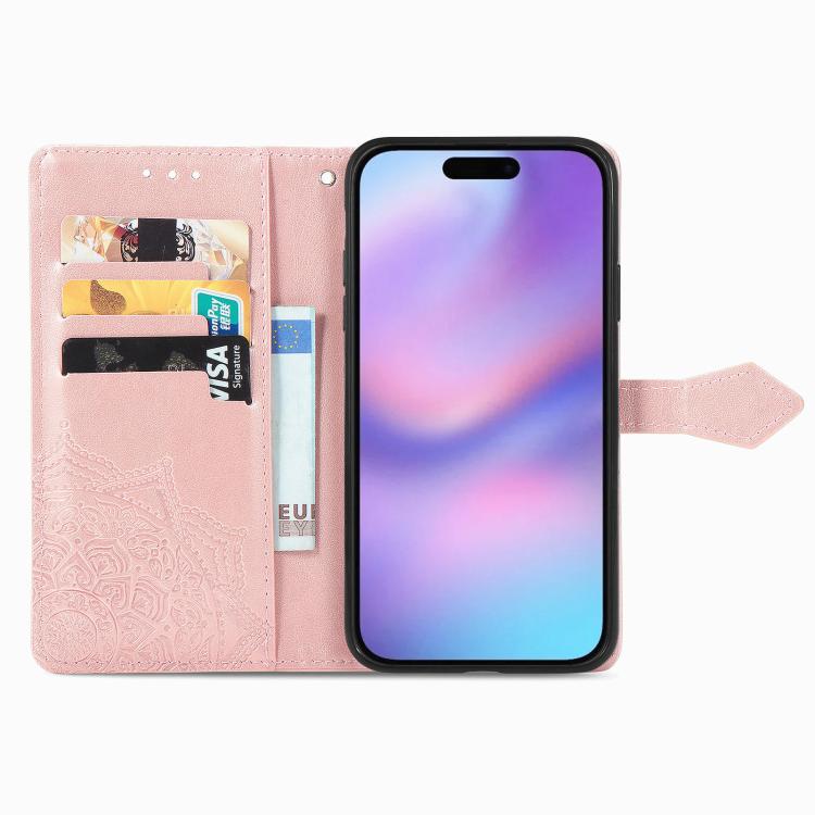 For iPhone Air Mandala Flower Embossed Leather Phone Case