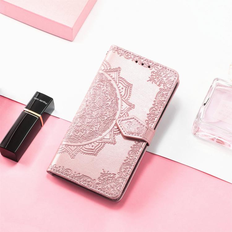 For iPhone Air Mandala Flower Embossed Leather Phone Case