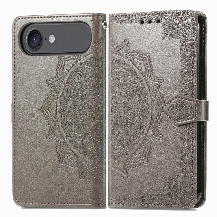 For iPhone Air Mandala Flower Embossed Leather Phone Case