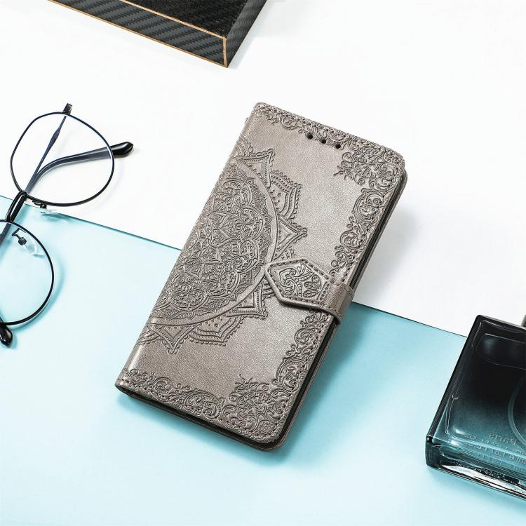 For iPhone Air Mandala Flower Embossed Leather Phone Case