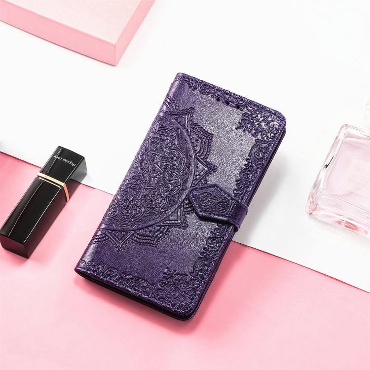 For iPhone Air Mandala Flower Embossed Leather Phone Case