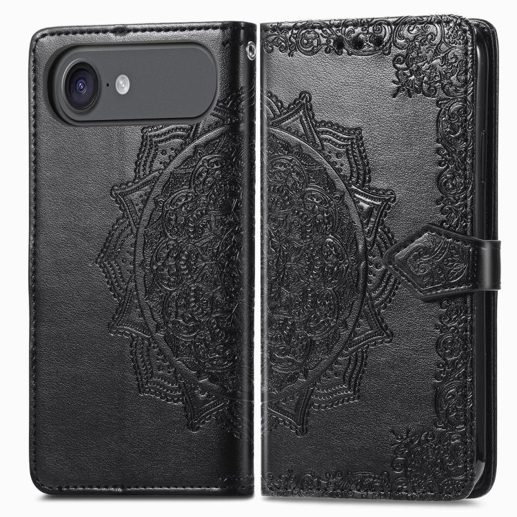For iPhone Air Mandala Flower Embossed Leather Phone Case