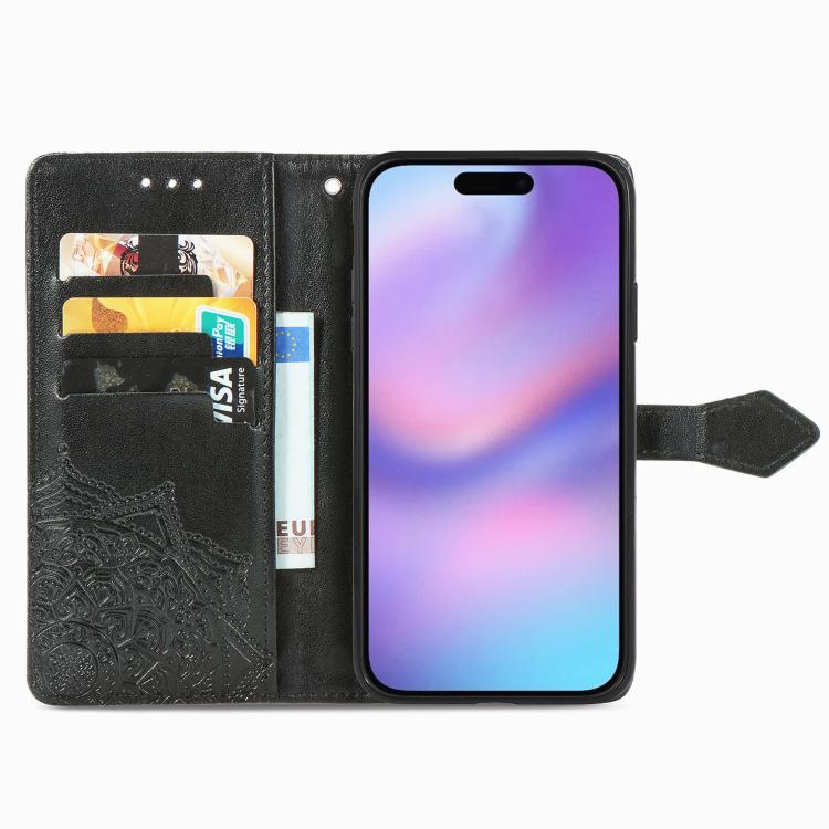 For iPhone Air Mandala Flower Embossed Leather Phone Case