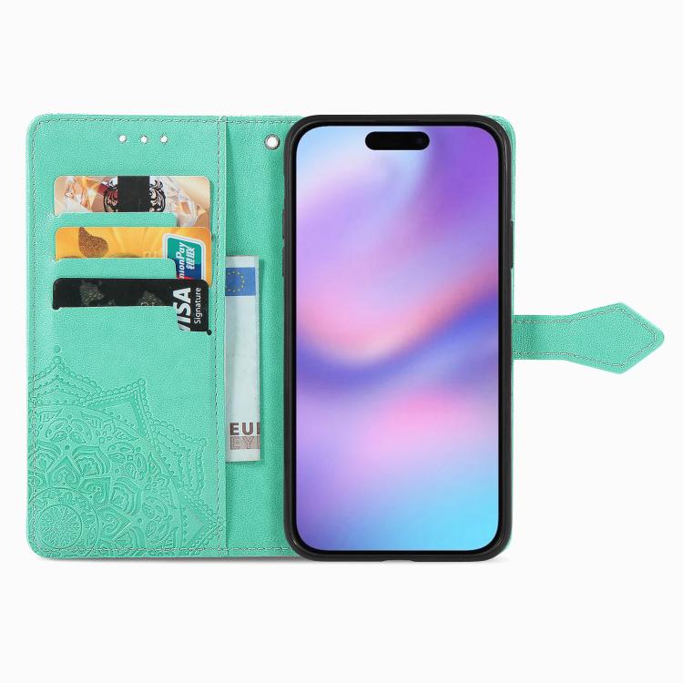 For iPhone Air Mandala Flower Embossed Leather Phone Case