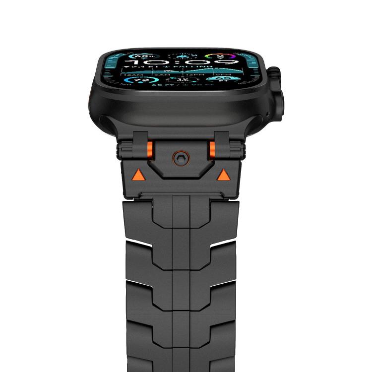 For Apple Watch 46mm / 49mm / 45mm / 44mm Stainless Steel Iron Man Butterfly Buckle Metal Watch Band