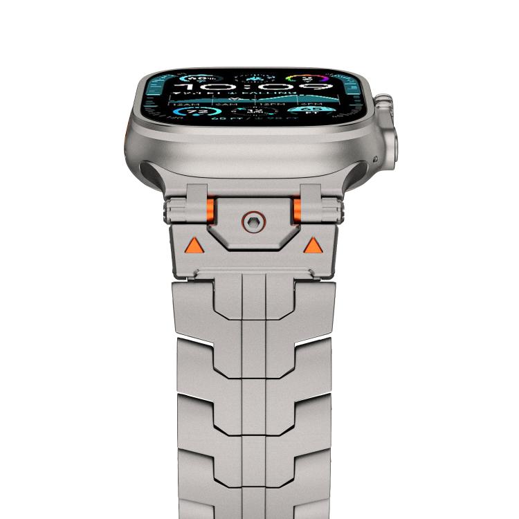 For Apple Watch 42mm / 41mm / 40mm / 38mm Stainless Steel Iron Man Butterfly Buckle Metal Watch Band