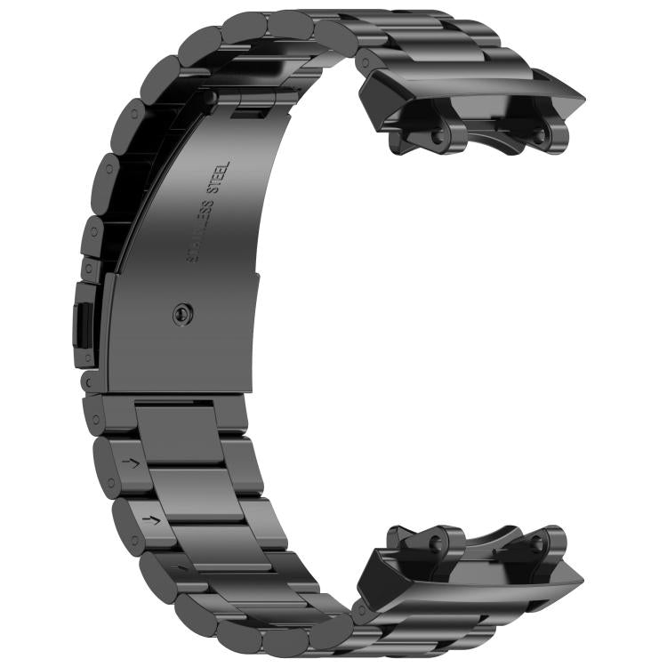 For Amazfit T-REX 3 Three Beads Stainless Steel Metal Watch Band