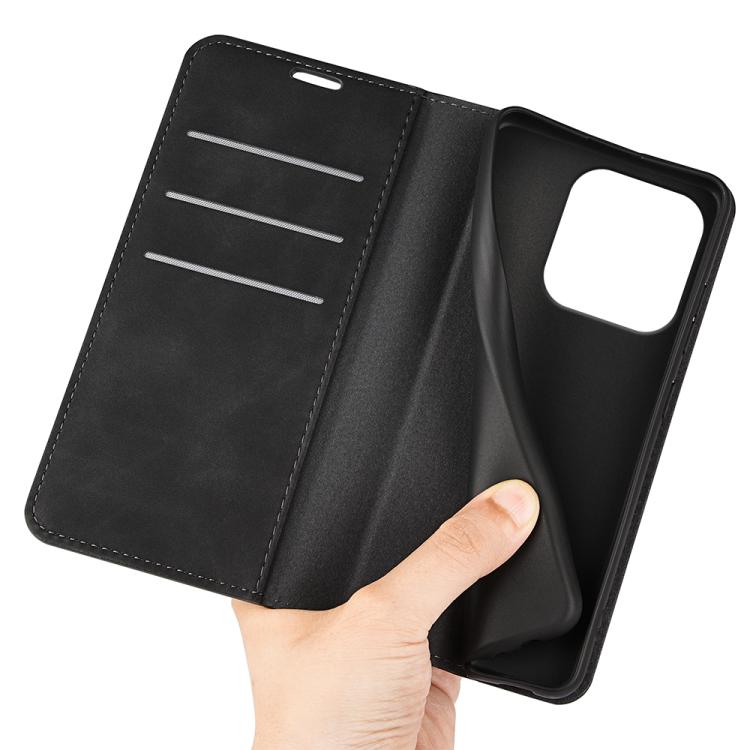 For Honor X6b Retro-skin Magnetic Suction Leather Phone Case