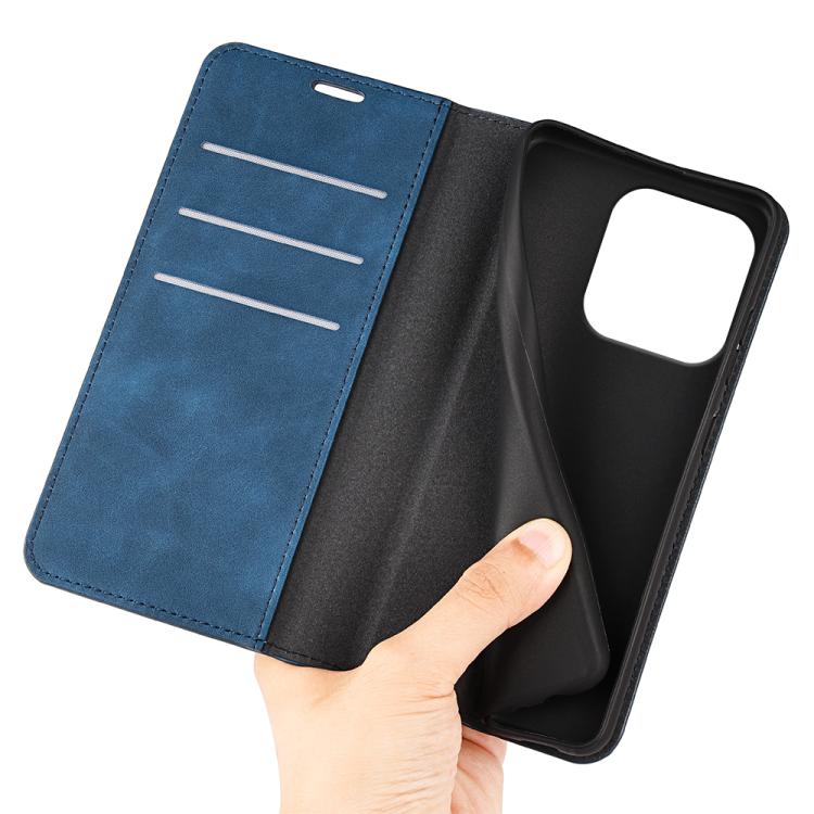 For Honor X6b Retro-skin Magnetic Suction Leather Phone Case