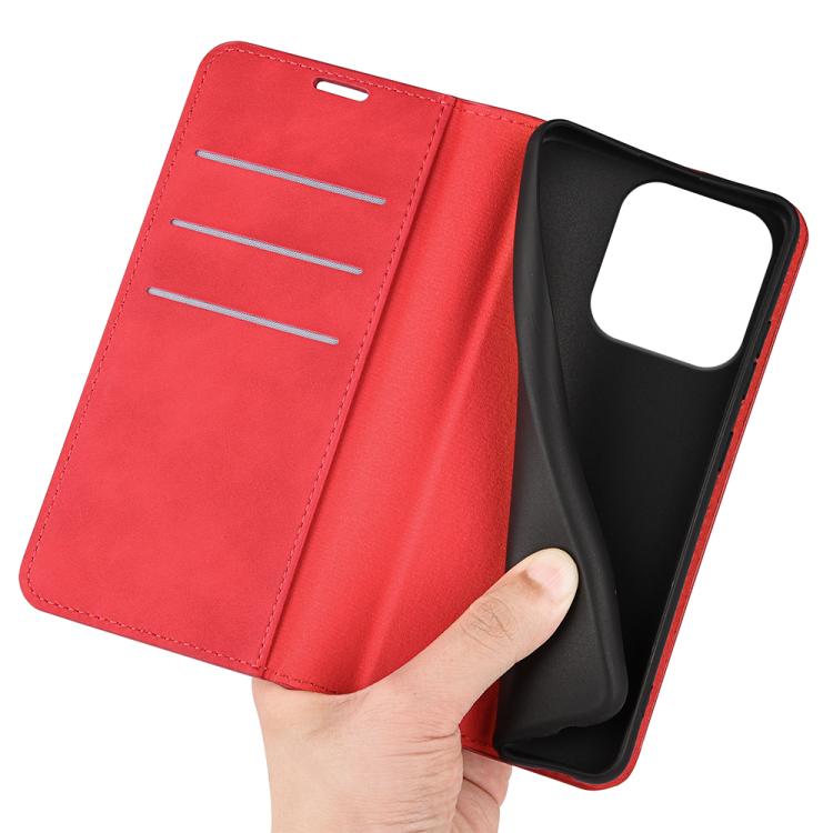 For Honor X6b Retro-skin Magnetic Suction Leather Phone Case