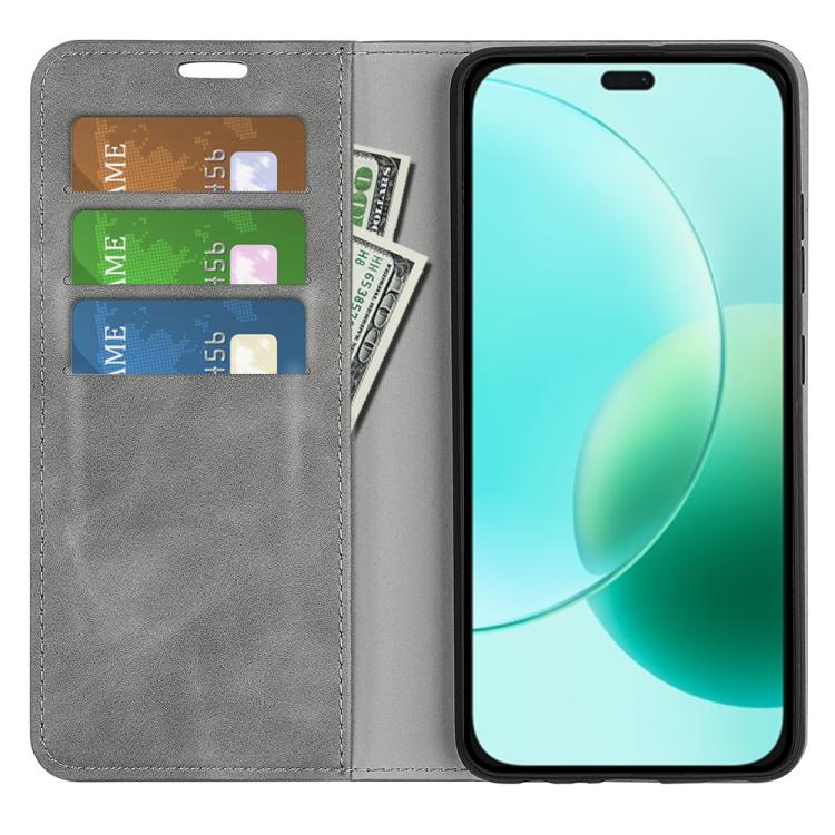 For Honor 400 Lite Global Retro-skin Magnetic Suction Leather Phone Case