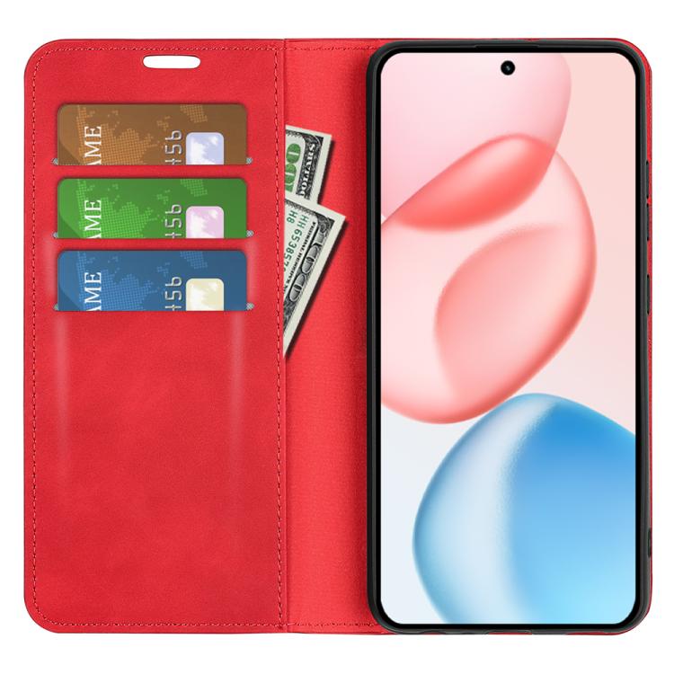 For Honor 400 Global 156.5mm Retro-skin Magnetic Suction Leather Phone Case