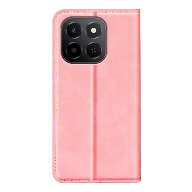 For Honor X6c Retro-skin Magnetic Suction Leather Phone Case