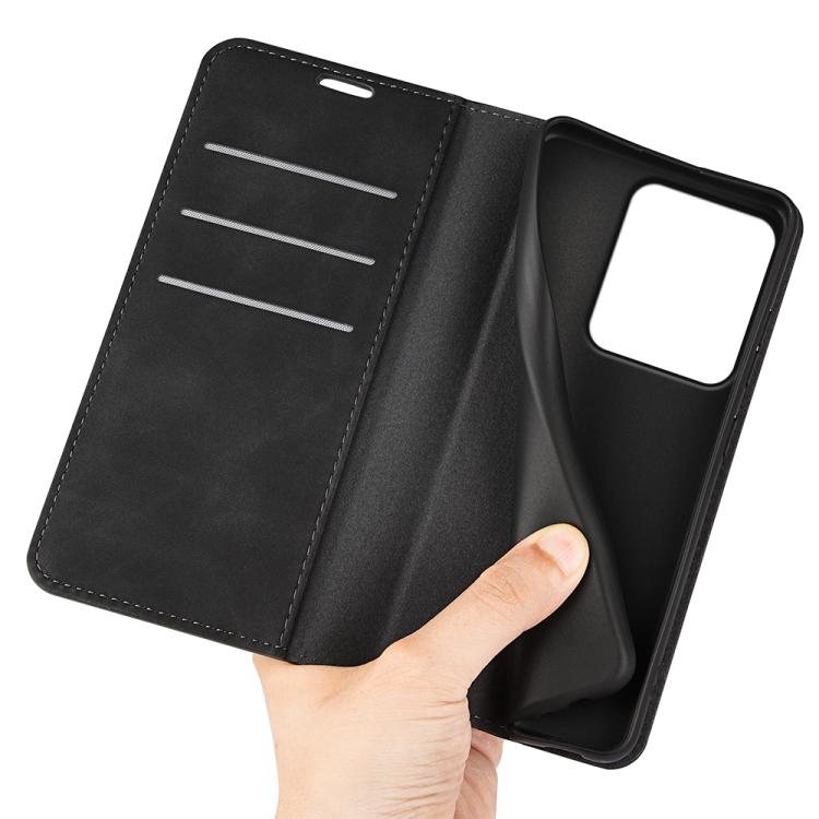 For Honor X5c Plus Retro-skin Magnetic Suction Leather Phone Case