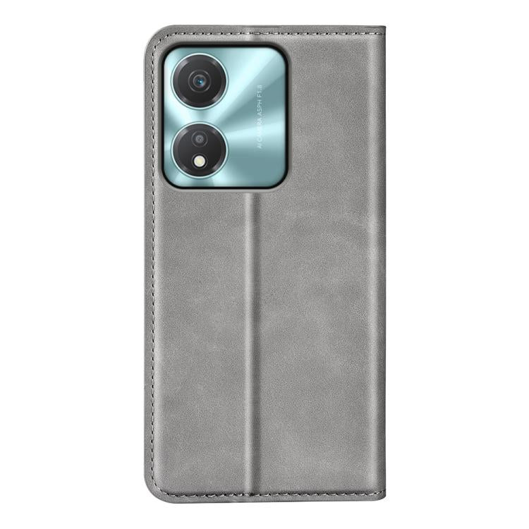 For Honor X5c Plus Retro-skin Magnetic Suction Leather Phone Case