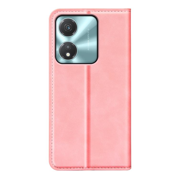 For Honor X5c Plus Retro-skin Magnetic Suction Leather Phone Case
