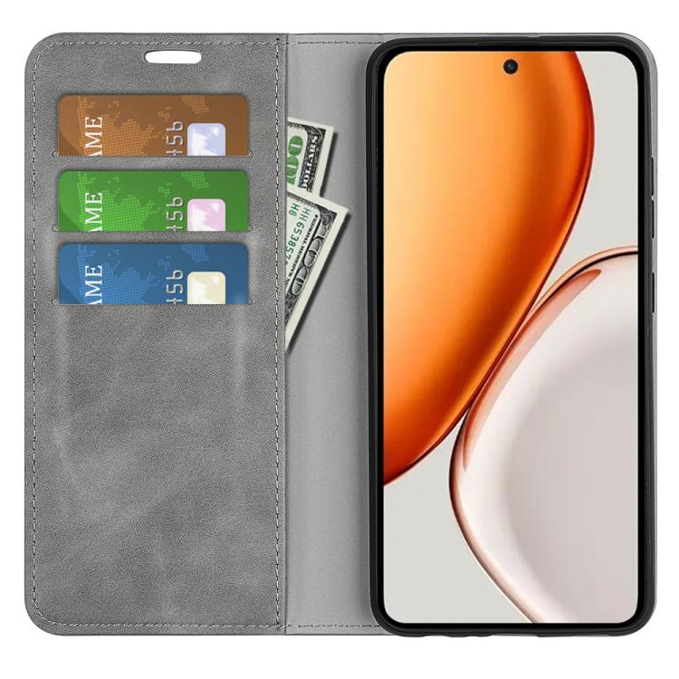 For Honor X9d 5G Retro-skin Magnetic Suction Leather Phone Case