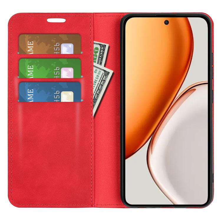 For Honor X9d 5G Retro-skin Magnetic Suction Leather Phone Case